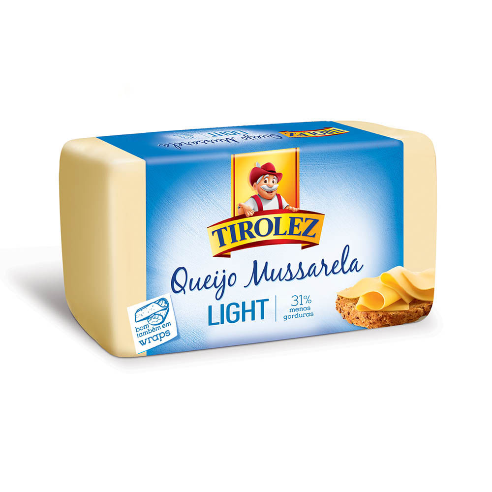 Queijo Mussarela Tirolez Light Peca 1 Unidade 4000g Hiperideal