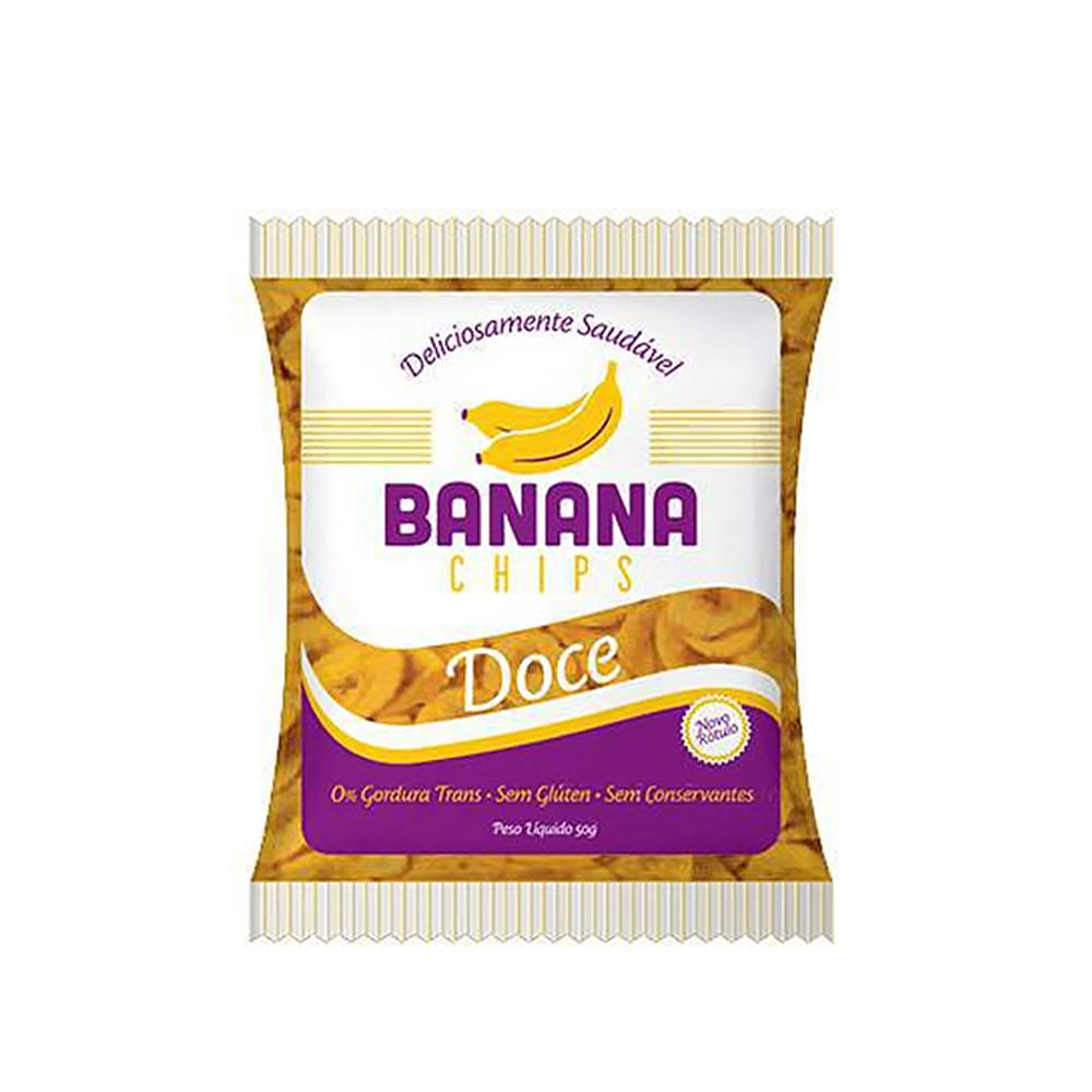BANANA CHIPS TERRARIA DOCE 50G hiperideal