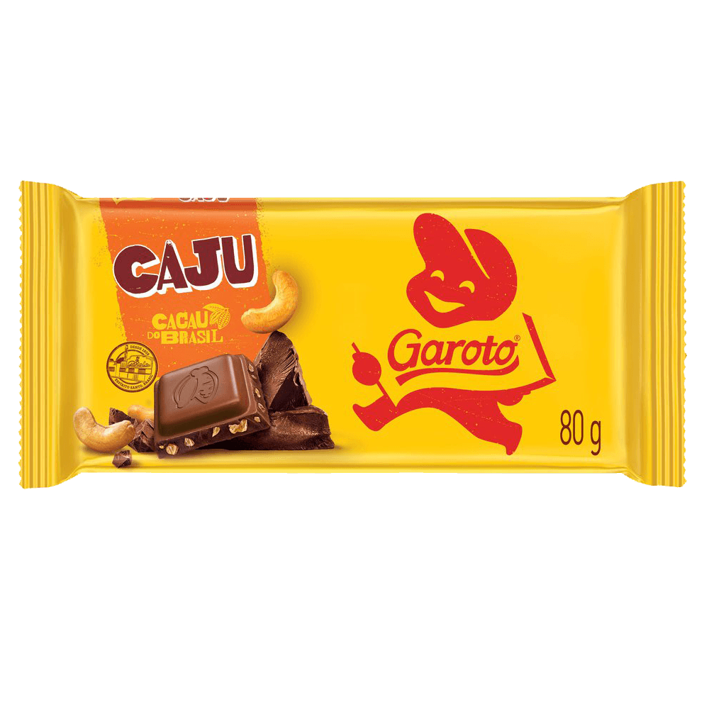 Chocolate Garoto Castanha De Cajú 80g hiperideal